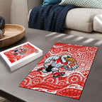 Sydney Swans Puzzle Aboriginal Dot Pattern - Football Mascot Heritage Pride