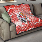 Sydney Swans Quilt Aboriginal Dot Pattern - Football Mascot Heritage Pride