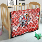 Sydney Swans Quilt Aboriginal Dot Pattern - Football Mascot Heritage Pride