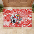 Sydney Swans Rubber Doormat Aboriginal Dot Pattern - Football Mascot Heritage Pride