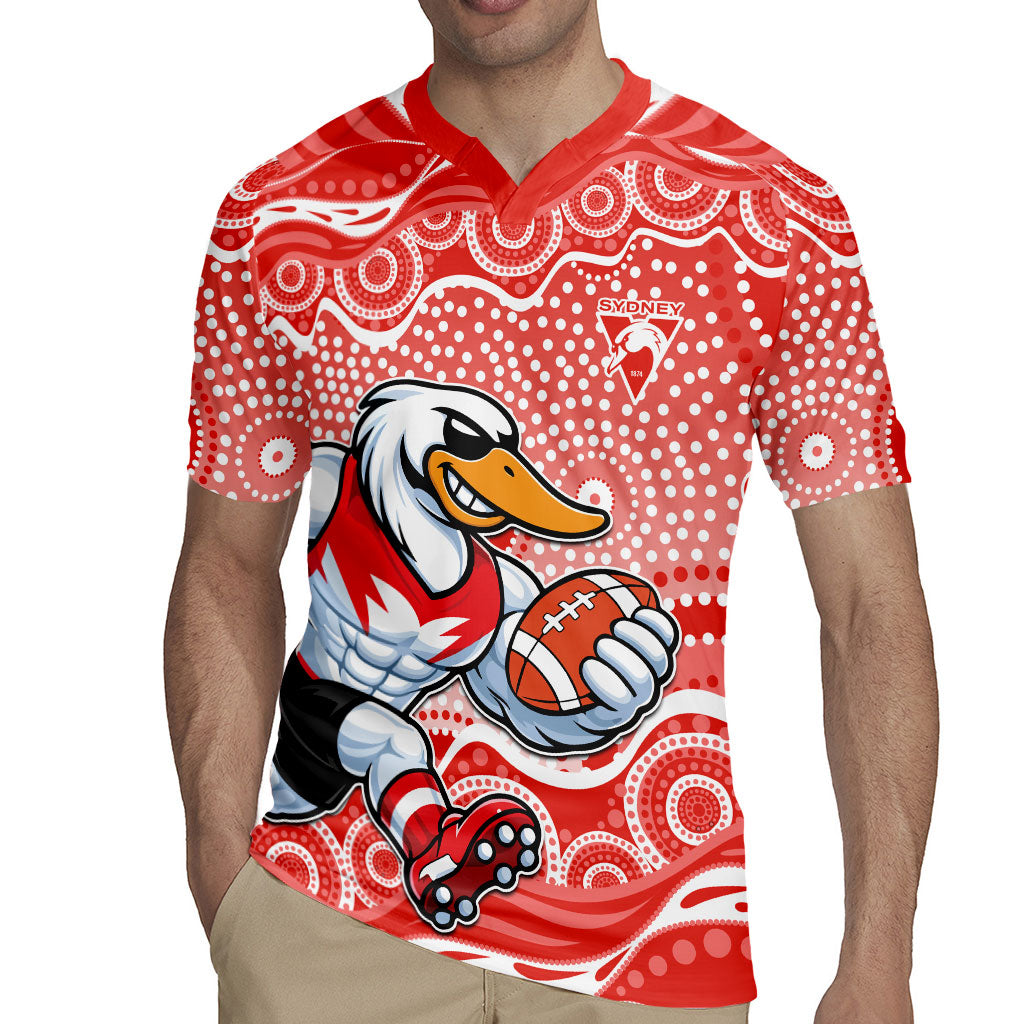 Sydney Swans Rugby Jersey Aboriginal Dot Pattern - Football Mascot Heritage Pride