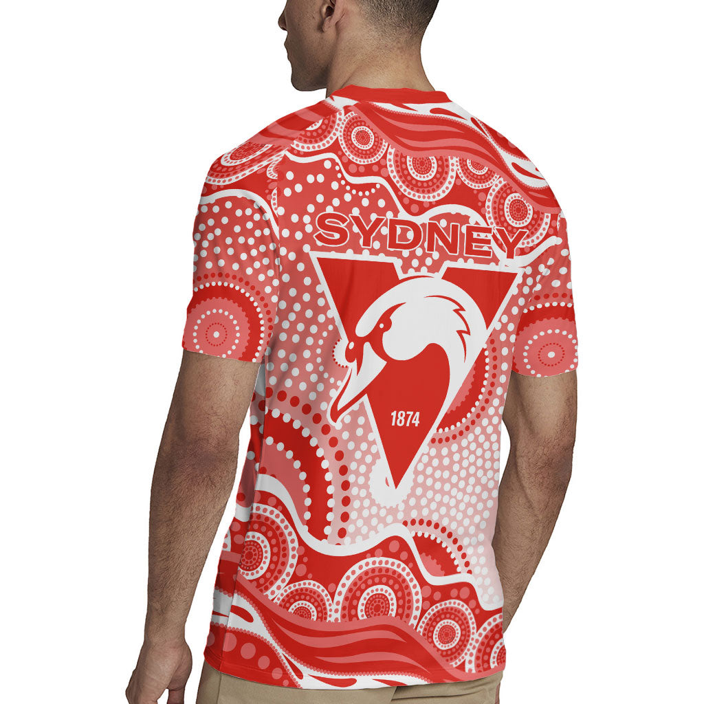 Sydney Swans Rugby Jersey Aboriginal Dot Pattern - Football Mascot Heritage Pride