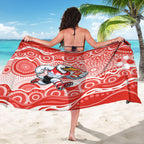 Sydney Swans Sarong Aboriginal Dot Pattern - Football Mascot Heritage Pride