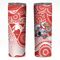 Sydney Swans Skinny Tumbler Aboriginal Dot Pattern - Football Mascot Heritage Pride