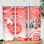 Sydney Swans Skinny Tumbler Aboriginal Dot Pattern - Football Mascot Heritage Pride