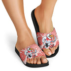 Sydney Swans Slide Sandals Aboriginal Dot Pattern - Football Mascot Heritage Pride