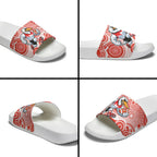 Sydney Swans Slide Sandals Aboriginal Dot Pattern - Football Mascot Heritage Pride