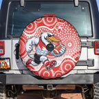Sydney Swans Spare Tire Cover Aboriginal Dot Pattern - Football Mascot Heritage Pride