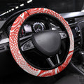 Sydney Swans Steering Wheel Cover Aboriginal Dot Pattern - Football Mascot Heritage Pride