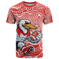 Sydney Swans T Shirt Aboriginal Dot Pattern - Football Mascot Heritage Pride