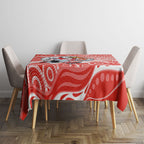 Sydney Swans Tablecloth Aboriginal Dot Pattern - Football Mascot Heritage Pride