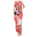 Sydney Swans Tank Maxi Dress Aboriginal Dot Pattern - Football Mascot Heritage Pride