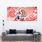Sydney Swans Tapestry Aboriginal Dot Pattern - Football Mascot Heritage Pride