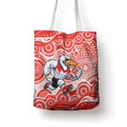 Sydney Swans Tote Bag Aboriginal Dot Pattern - Football Mascot Heritage Pride