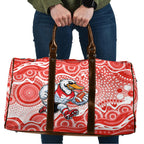 Sydney Swans Travel Bag Aboriginal Dot Pattern - Football Mascot Heritage Pride