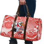 Sydney Swans Travel Bag Aboriginal Dot Pattern - Football Mascot Heritage Pride