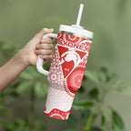 Sydney Swans Tumbler With Handle Aboriginal Dot Pattern - Football Mascot Heritage Pride