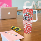 Sydney Swans Tumbler With Handle Aboriginal Dot Pattern - Football Mascot Heritage Pride