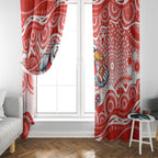 Sydney Swans Window Curtain Aboriginal Dot Pattern - Football Mascot Heritage Pride