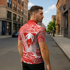 Sydney Swans Zipper Polo Shirt Aboriginal Dot Pattern - Football Mascot Heritage Pride