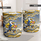 West Coast Eagles Laundry Basket Aboriginal Dot Pattern - Football Mascot Heritage Pride