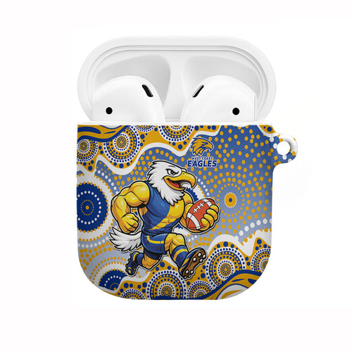 West Coast Eagles AirPods Case Aboriginal Dot Pattern - Football Mascot Heritage Pride