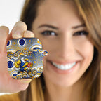 West Coast Eagles AirPods Case Aboriginal Dot Pattern - Football Mascot Heritage Pride