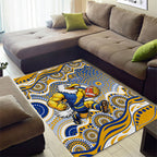 West Coast Eagles Area Rug Aboriginal Dot Pattern - Football Mascot Heritage Pride