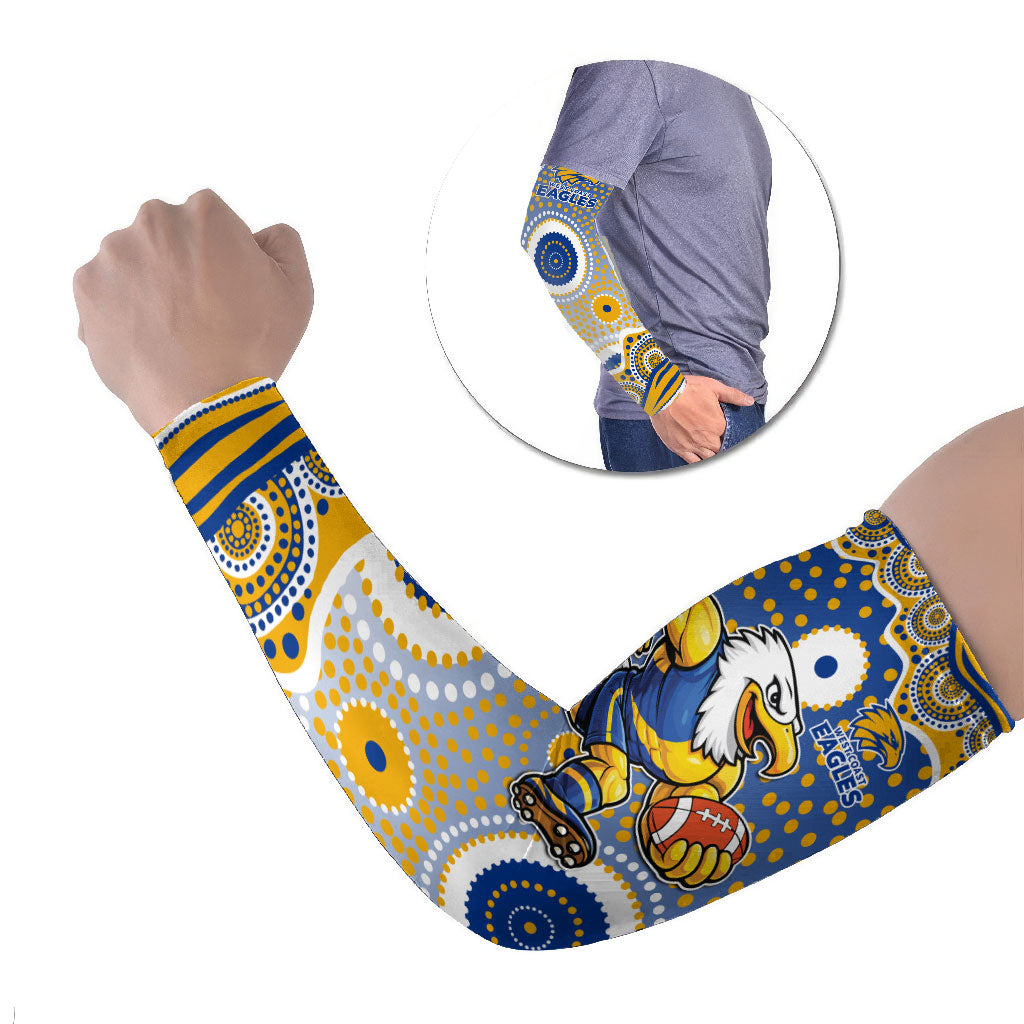 West Coast Eagles Arm Sleeves Aboriginal Dot Pattern - Football Mascot Heritage Pride