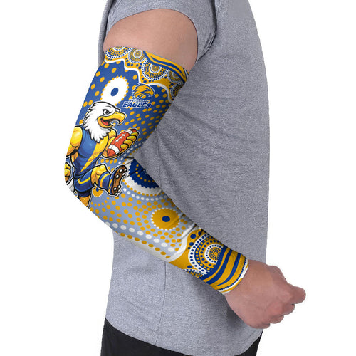 West Coast Eagles Arm Sleeves Aboriginal Dot Pattern - Football Mascot Heritage Pride