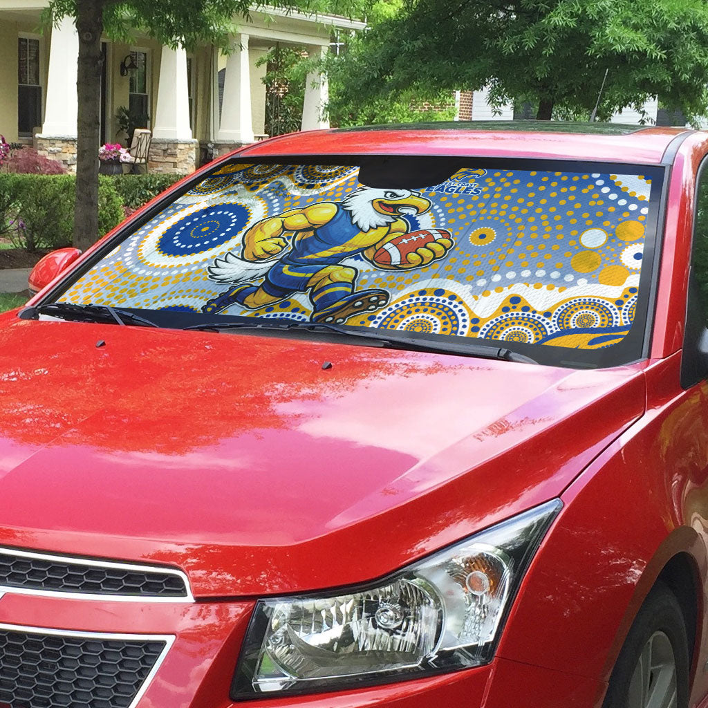 West Coast Eagles Auto Sun Shade Aboriginal Dot Pattern - Football Mascot Heritage Pride