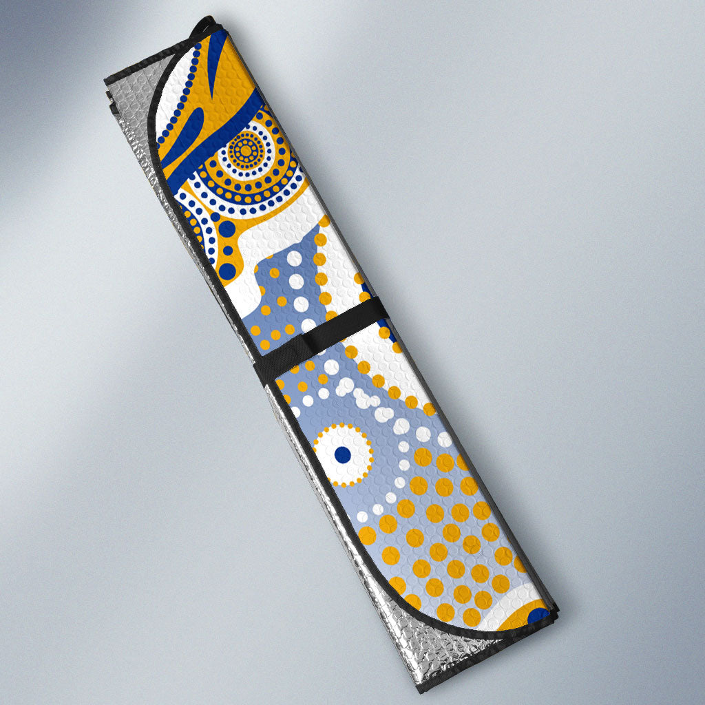 West Coast Eagles Auto Sun Shade Aboriginal Dot Pattern - Football Mascot Heritage Pride