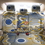 West Coast Eagles Back Car Seat Cover Aboriginal Dot Pattern - Football Mascot Heritage Pride