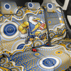 West Coast Eagles Back Car Seat Cover Aboriginal Dot Pattern - Football Mascot Heritage Pride