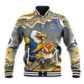 West Coast Eagles Baseball Jacket Aboriginal Dot Pattern - Football Mascot Heritage Pride