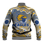 West Coast Eagles Baseball Jacket Aboriginal Dot Pattern - Football Mascot Heritage Pride