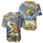 West Coast Eagles Baseball Jersey Aboriginal Dot Pattern - Football Mascot Heritage Pride