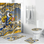 West Coast Eagles Bathroom Set Aboriginal Dot Pattern - Football Mascot Heritage Pride