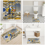 West Coast Eagles Bathroom Set Aboriginal Dot Pattern - Football Mascot Heritage Pride