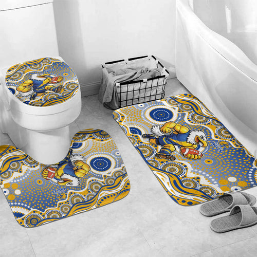 West Coast Eagles Bathroom Set Aboriginal Dot Pattern - Football Mascot Heritage Pride
