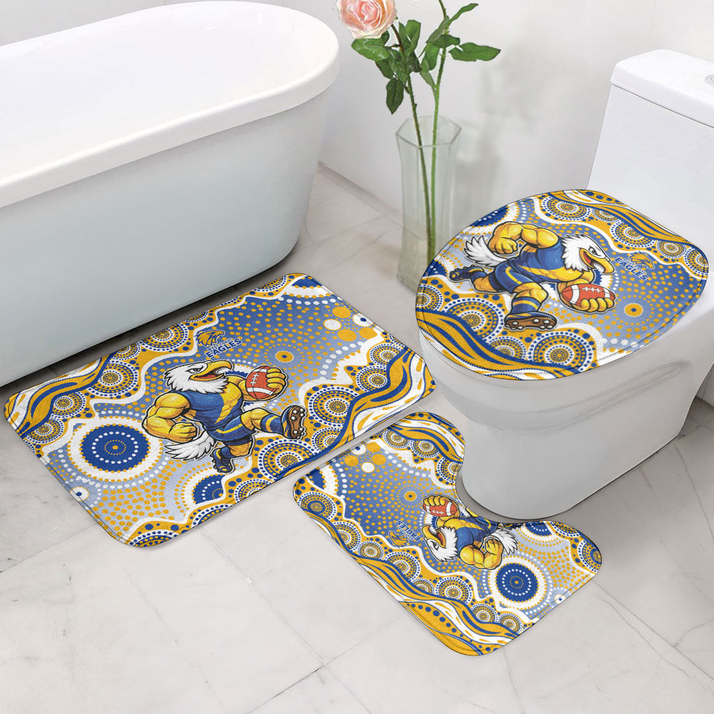 West Coast Eagles Bathroom Set Aboriginal Dot Pattern - Football Mascot Heritage Pride