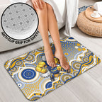 West Coast Eagles Bathroom Set Aboriginal Dot Pattern - Football Mascot Heritage Pride