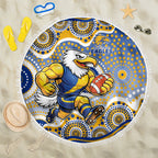 West Coast Eagles Beach Blanket Aboriginal Dot Pattern - Football Mascot Heritage Pride