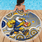West Coast Eagles Beach Blanket Aboriginal Dot Pattern - Football Mascot Heritage Pride