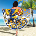 West Coast Eagles Beach Blanket Aboriginal Dot Pattern - Football Mascot Heritage Pride