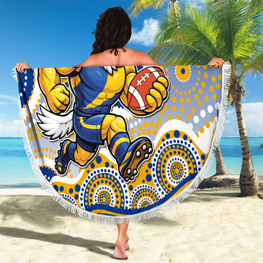 West Coast Eagles Beach Blanket Aboriginal Dot Pattern - Football Mascot Heritage Pride