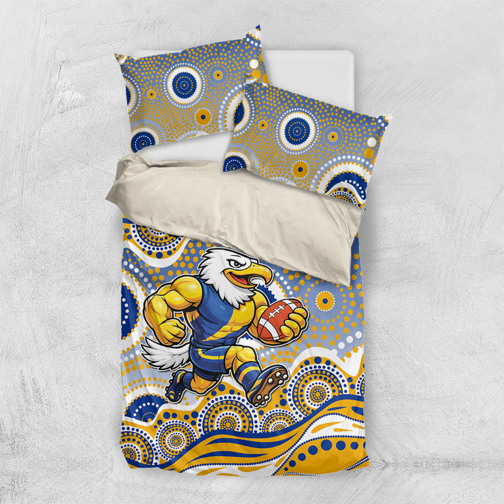 West Coast Eagles Bedding Set Aboriginal Dot Pattern - Football Mascot Heritage Pride