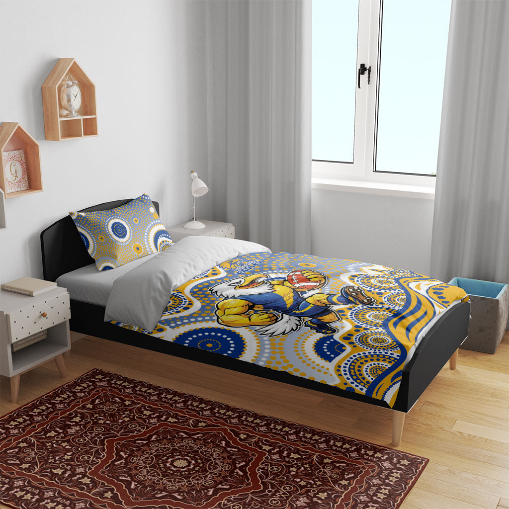 West Coast Eagles Bedding Set Aboriginal Dot Pattern - Football Mascot Heritage Pride