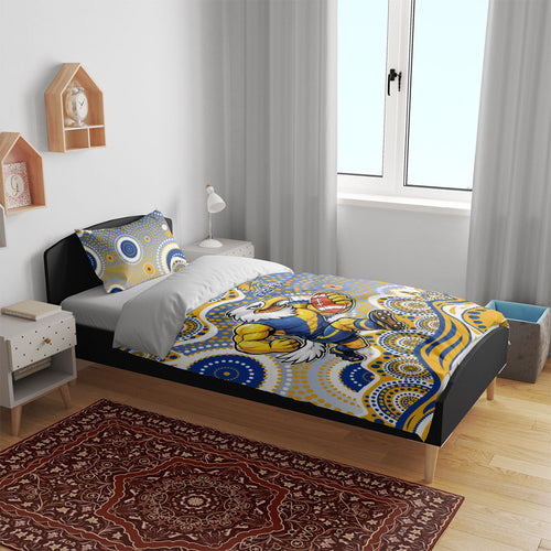 West Coast Eagles Bedding Set Aboriginal Dot Pattern - Football Mascot Heritage Pride