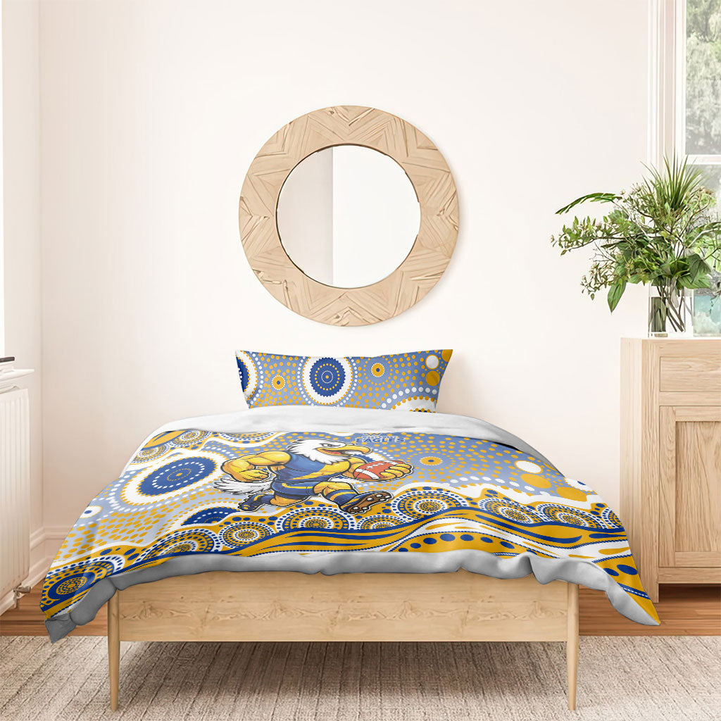 West Coast Eagles Bedding Set Aboriginal Dot Pattern - Football Mascot Heritage Pride